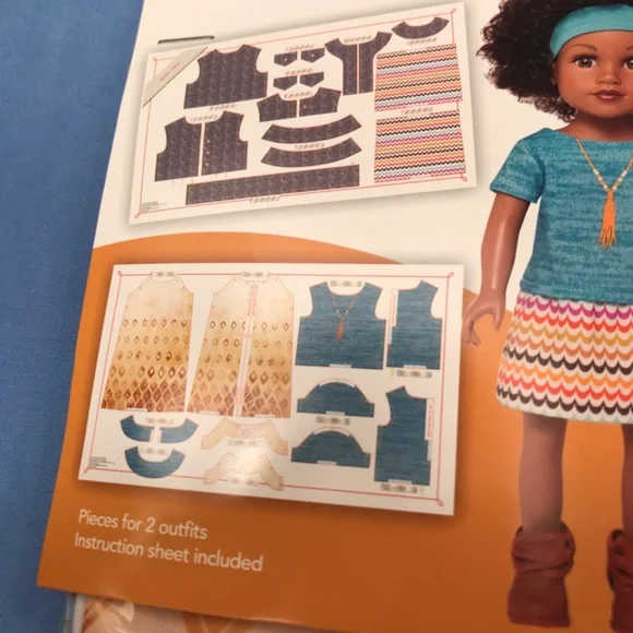 American girl size doll clothes fabric sew craft toys dresses - Picture 4 of 12